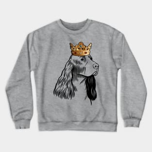 English Springer Spaniel Dog King Queen Wearing Crown Crewneck Sweatshirt